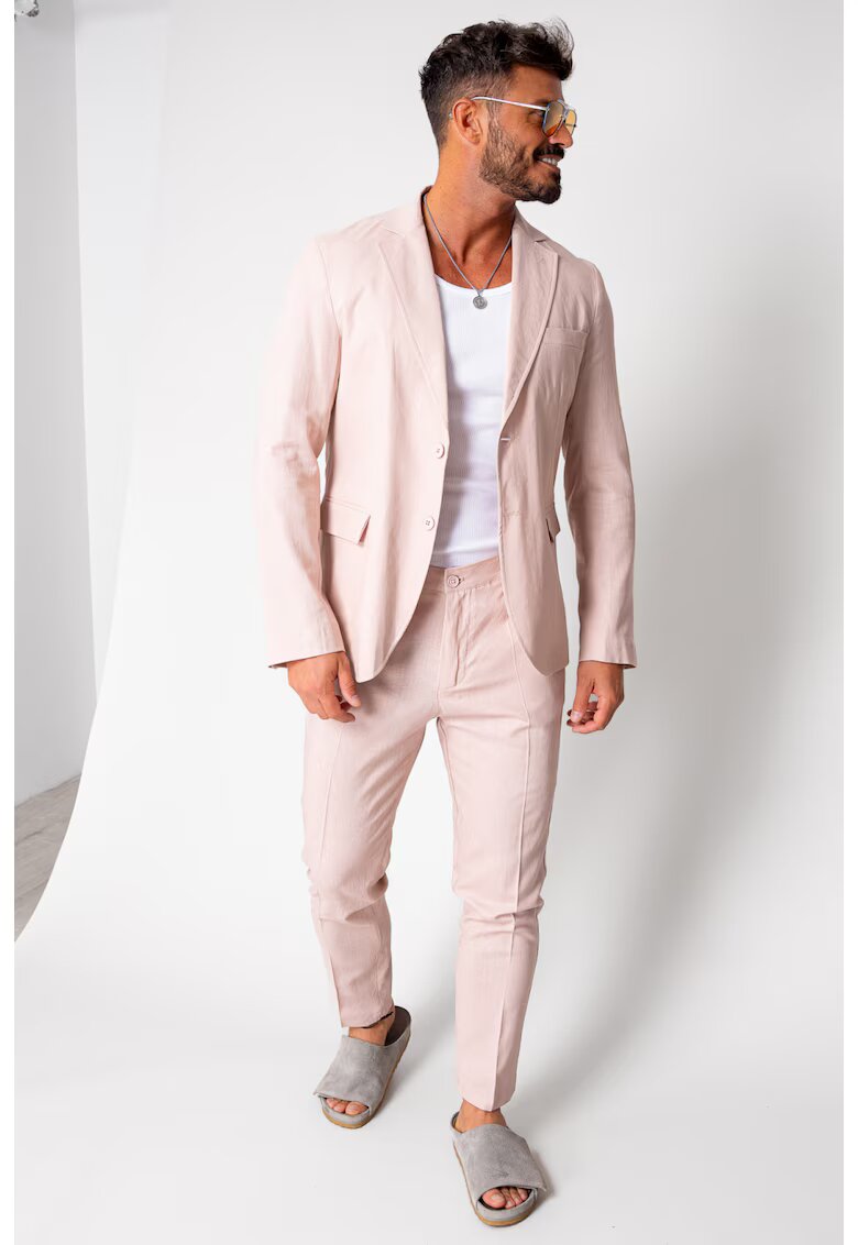 uFIT Costum Ralph din IN sacou si pantalon lung Light Rose New 16847 - Roz deschis