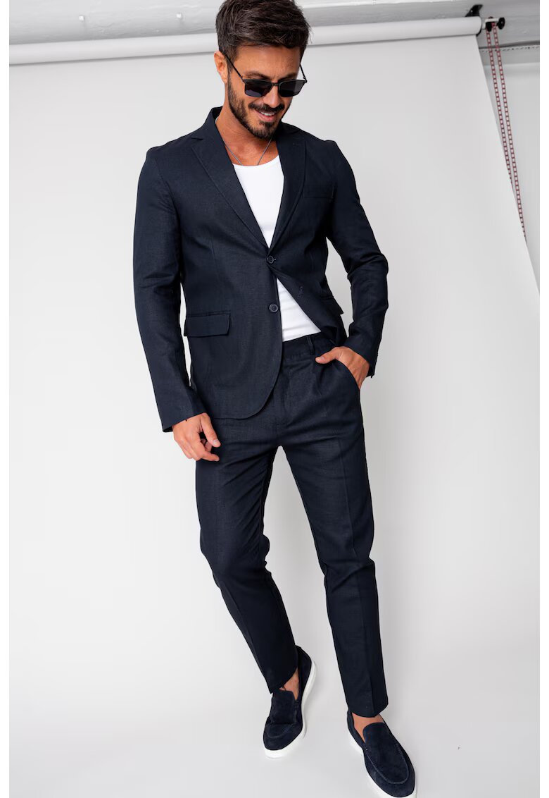 uFIT Costum Ralph din IN sacou si pantalon lung Navy New 16654 - Bleumarin