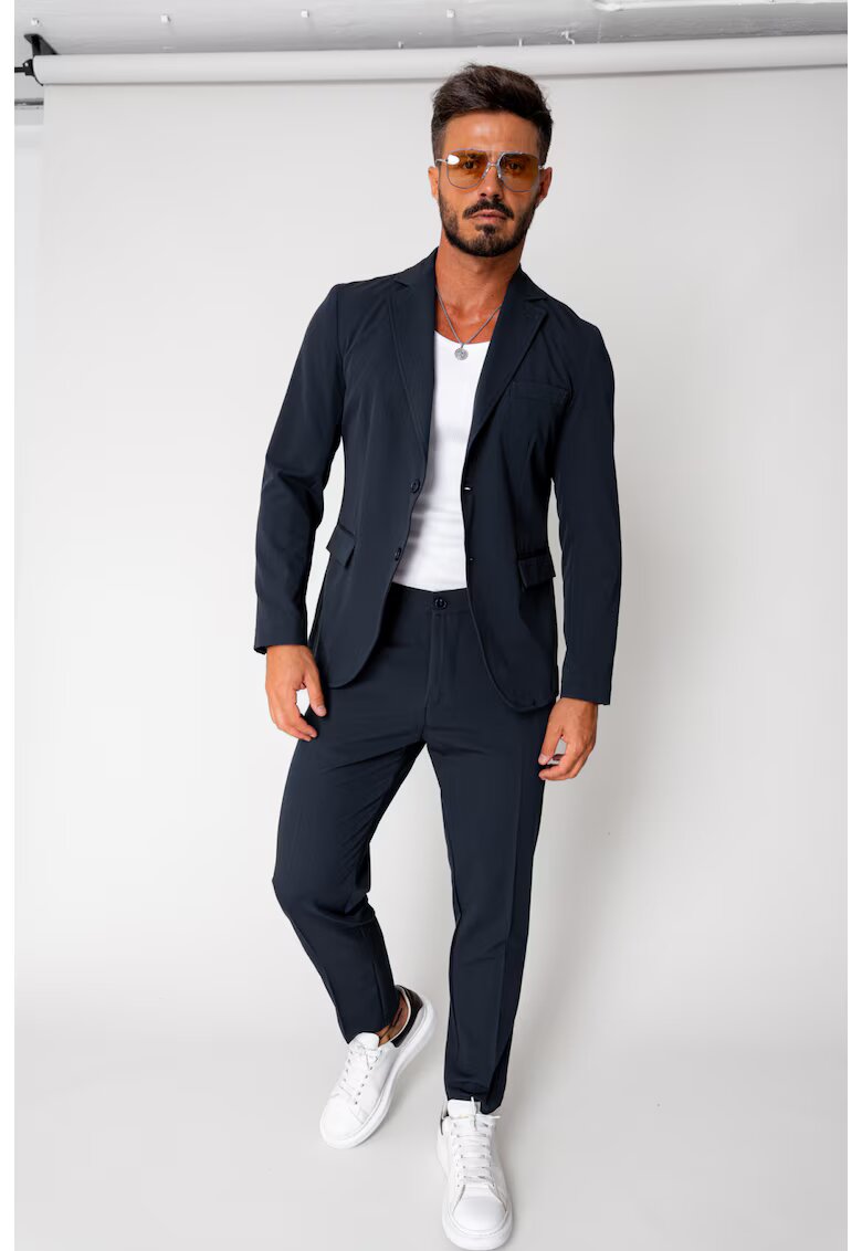 uFIT Costum sacou si pantalon lung Navy 17216 - Bleumarin