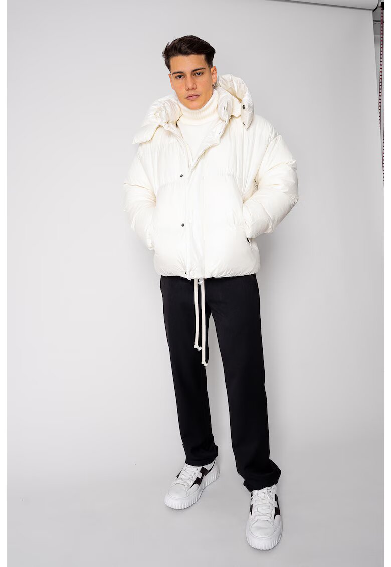 uFIT Geaca cu fermoar si capse Off White 18998 - Alb
