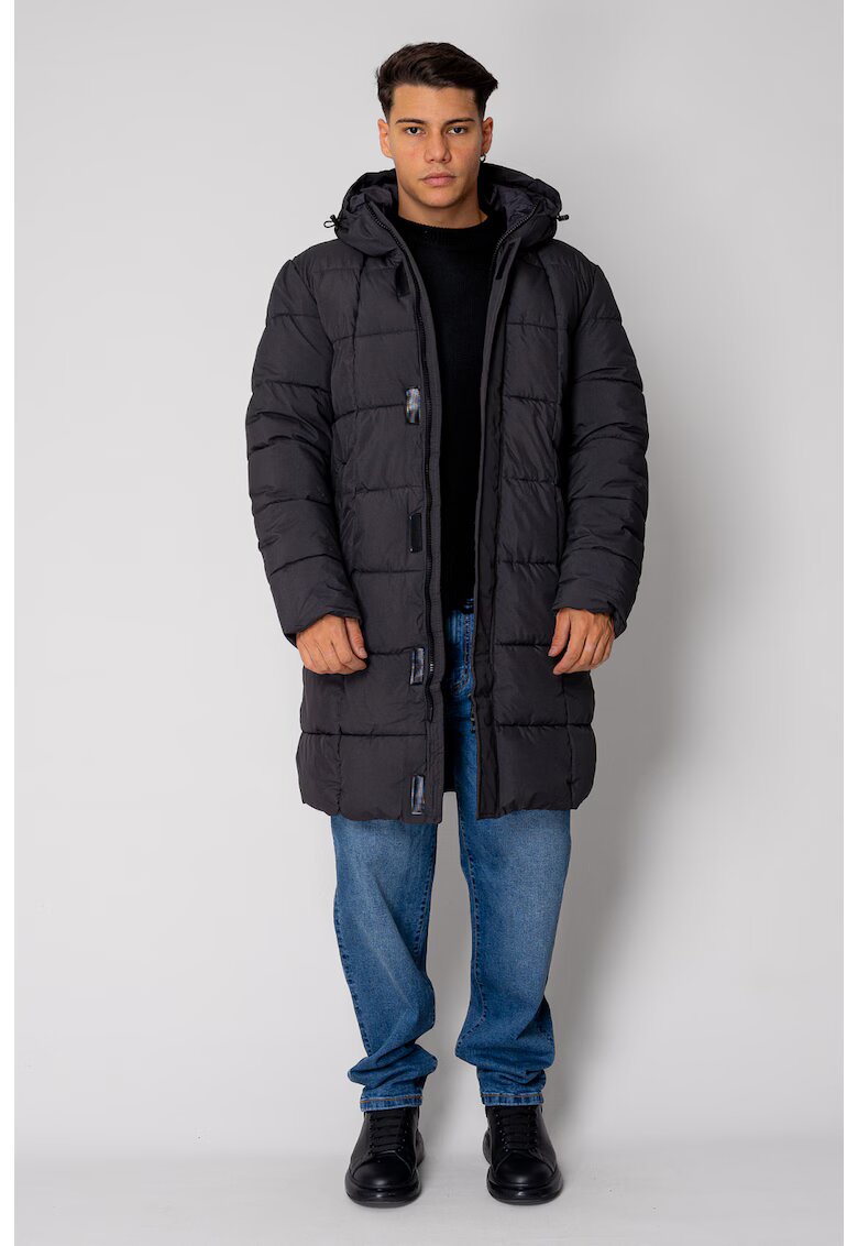 uFIT Geaca lunga cu fermoar Grey Anthracite I 18688 - Gri