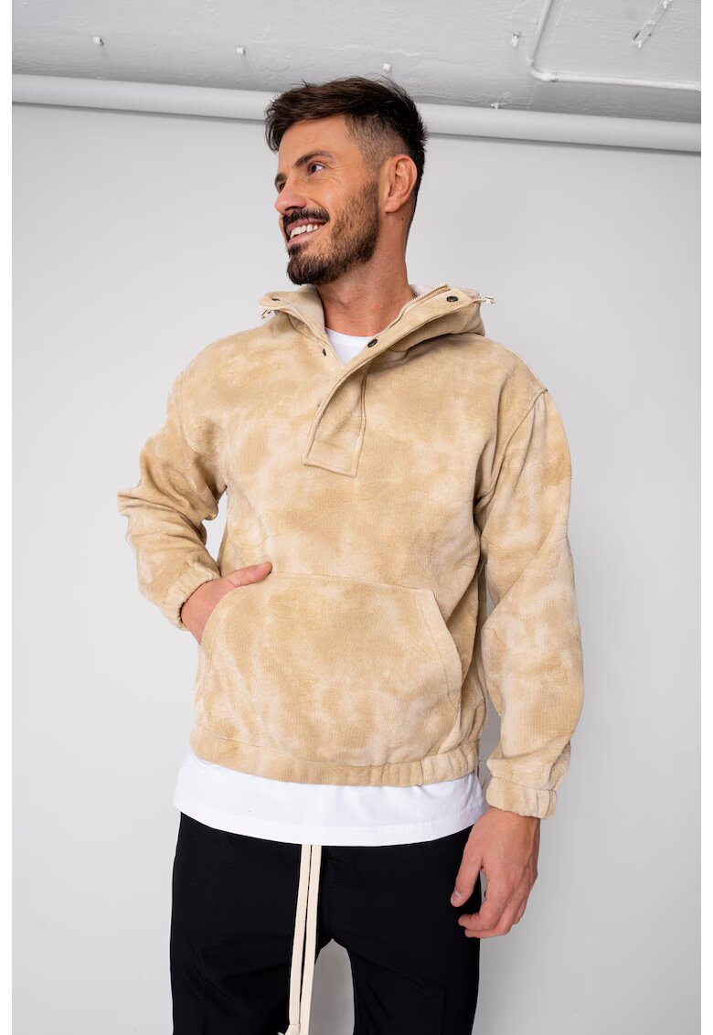 uFIT Hanorac cu fermoar scurt Beige 19007 - Bej