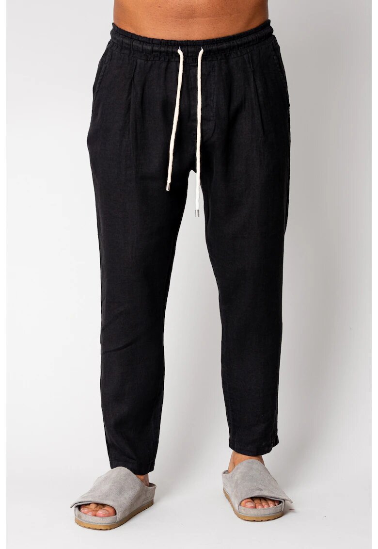 uFIT Pantaloni lung din 100% IN cu snur Black I 17020 - Negru