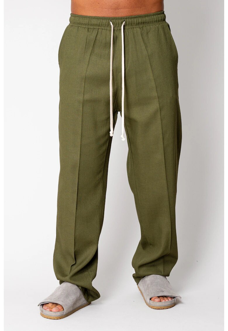 uFIT Pantaloni lung din IN cu snur Kaki 16855 - Kaki