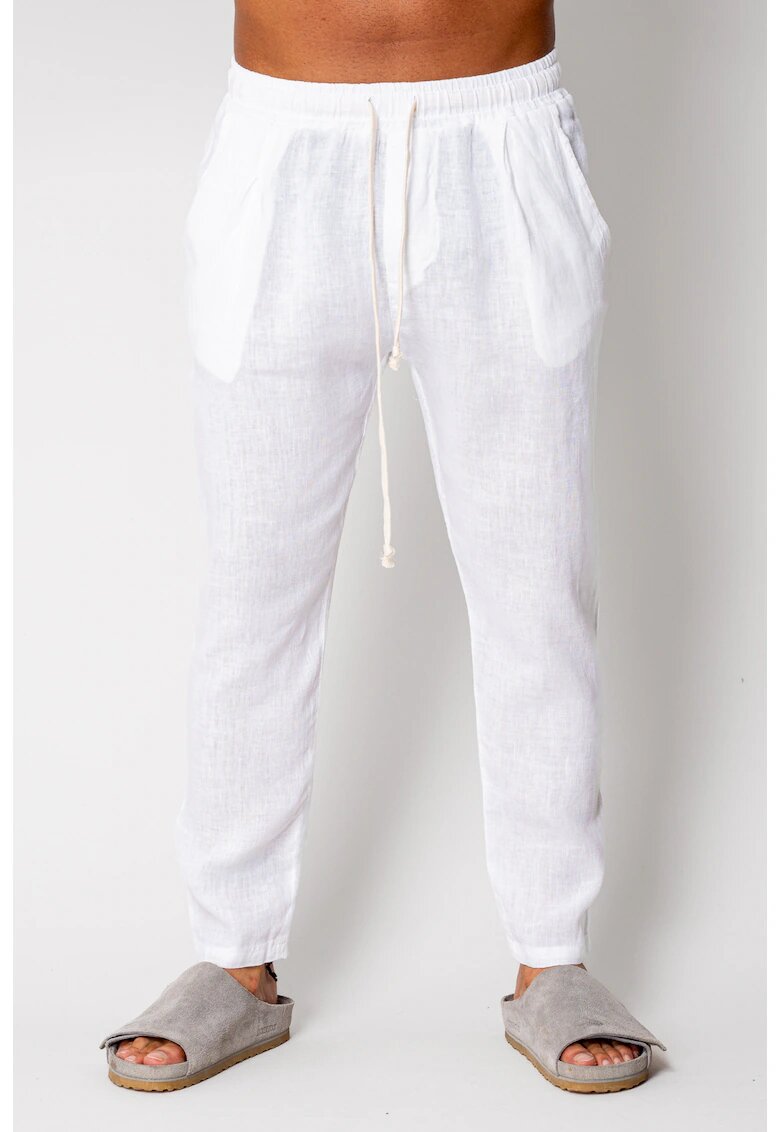 uFIT Pantaloni lung din IN cu snur White I 17014 - Alb optic