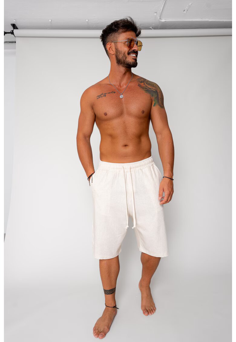 uFIT Pantaloni scurt din IN cu snur Light Beige 17243 - Bej