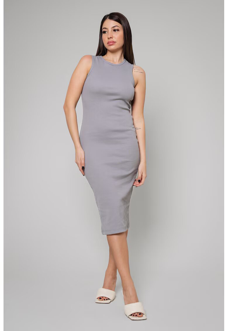 uFIT Rochie midi cambrata - Gri