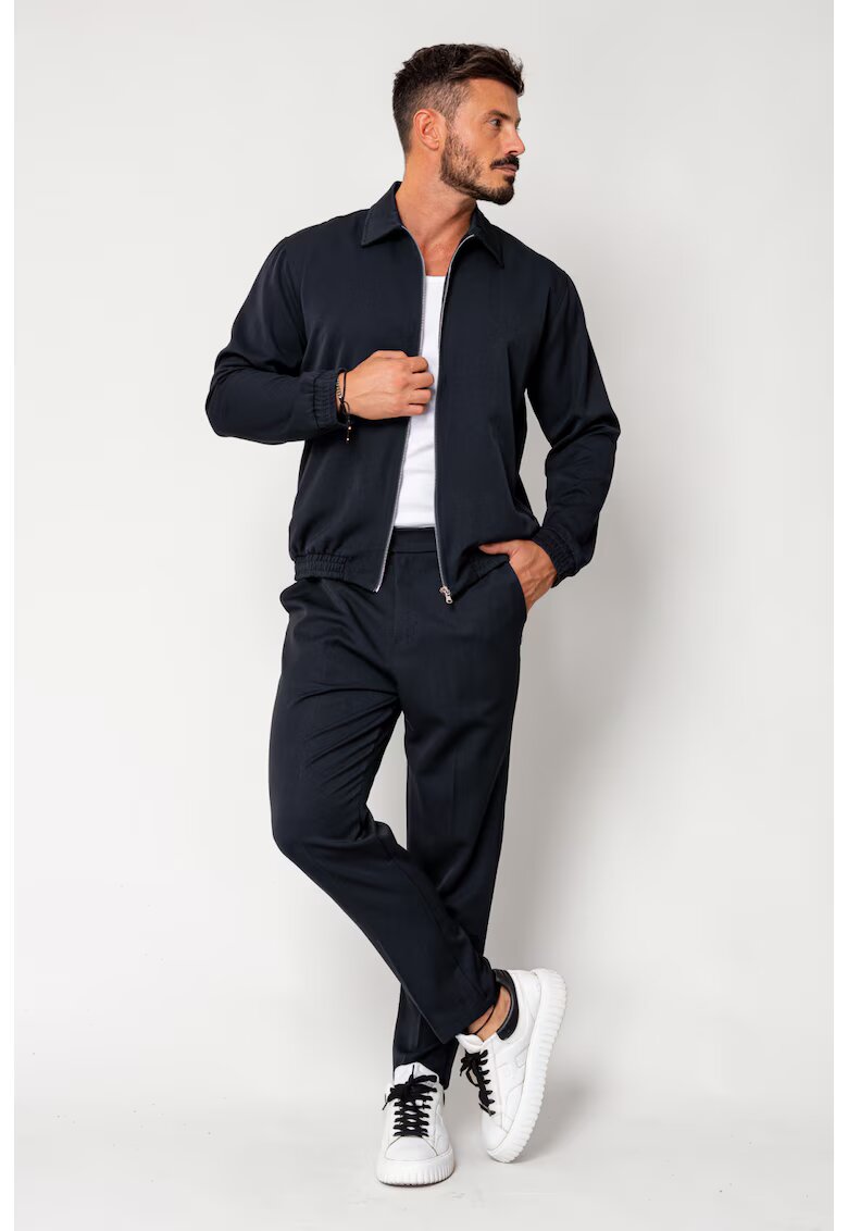 uFIT Set Caruso Jacheta cu fermoar si pantalon lung Navy New 18223 - Bleumarin