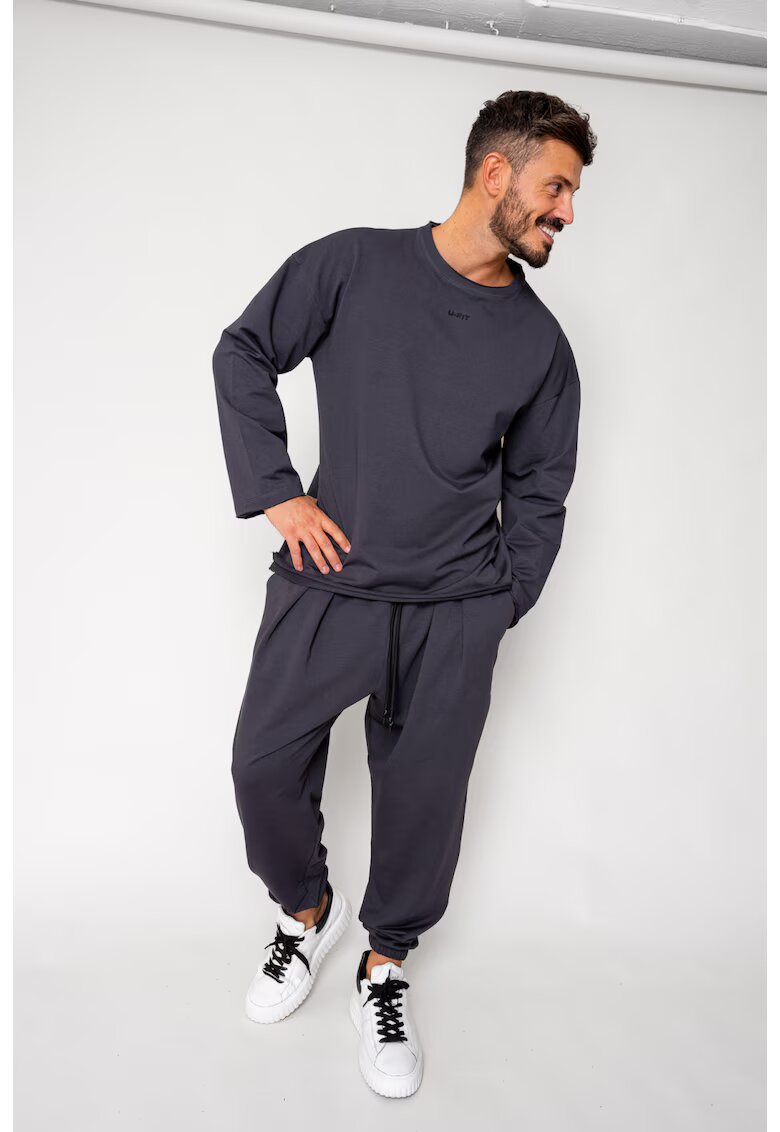 uFIT Set Flex Bluza Oversized si pantalon Baggy Grey Anthracite 18052