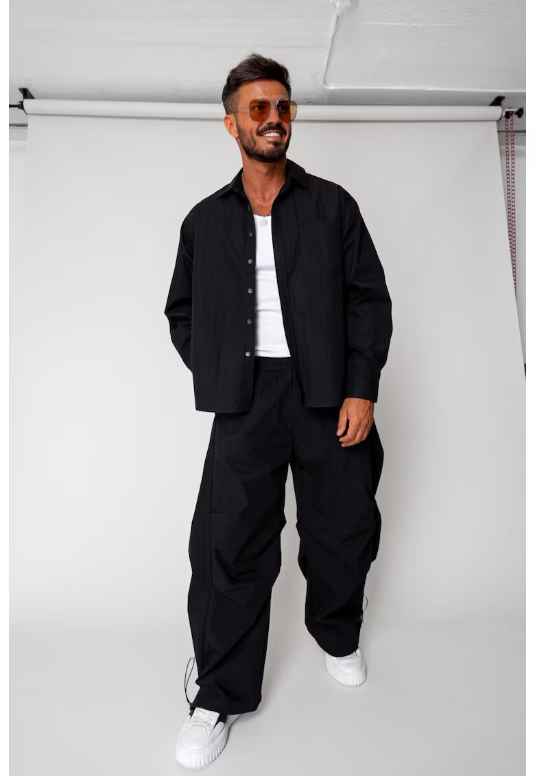uFIT Set Super Oversized Camasa si pantalon lung Black 18334 - Negru