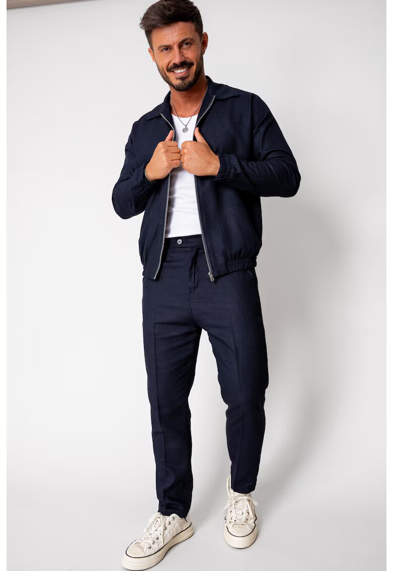 uFIT Set Toscano Jacheta cu fermoar si pantalon lung Navy 16477 - Bleumarin