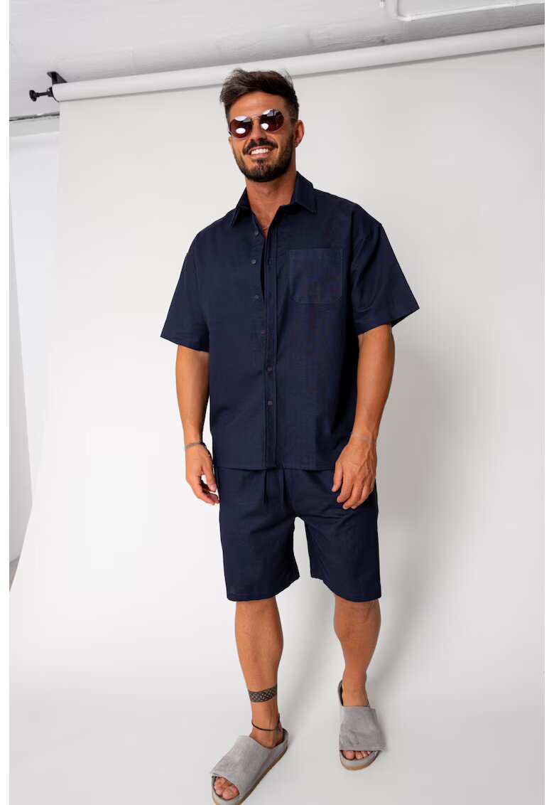 uFIT Set Vento camasa si pantalon scurt Navy 17424 - Bleumarin