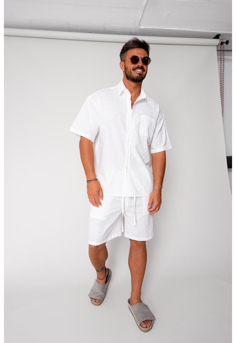 uFIT Set Vento camasa si pantalon scurt White 17419 - Alb optic