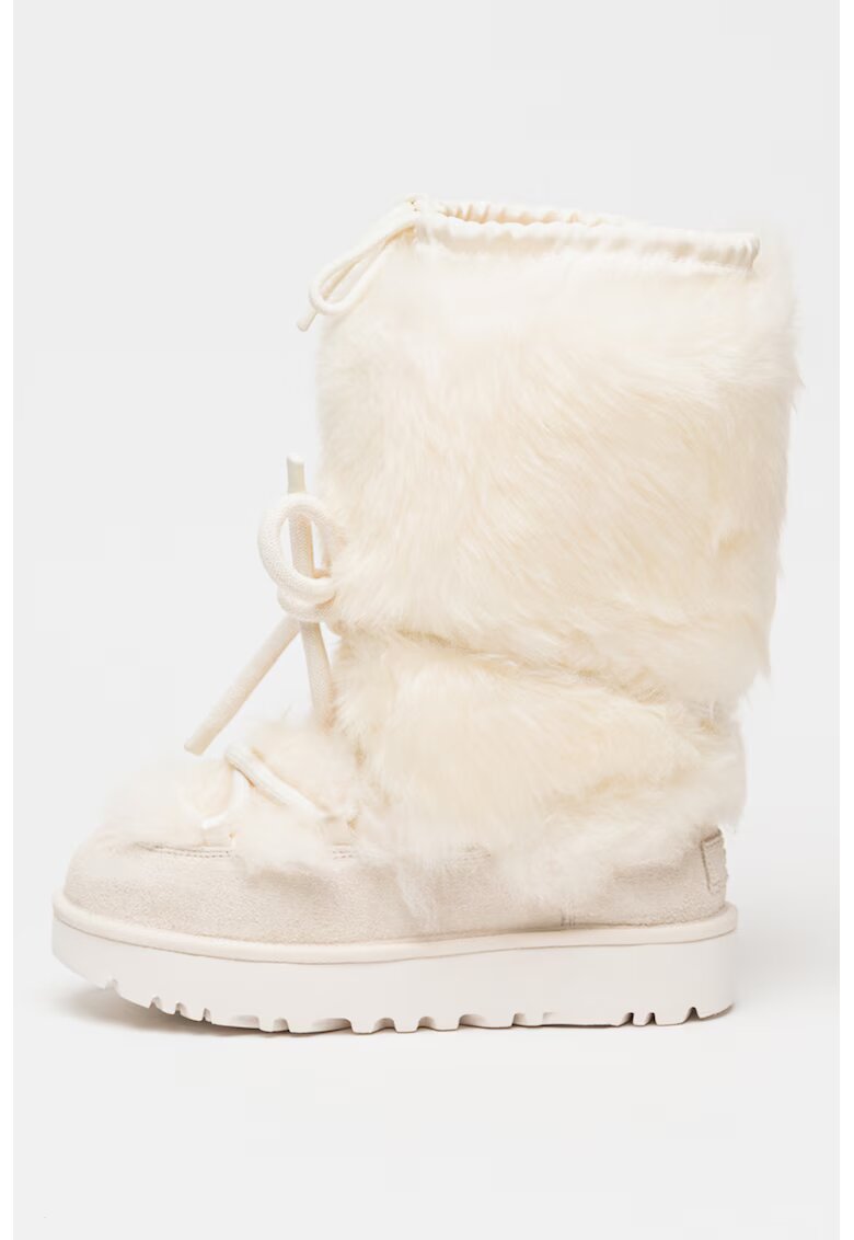 UGG Cizme slip-on din blana Chalet - Alb murdar