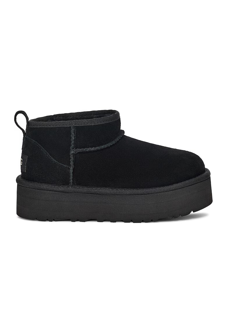 UGG Ghete de piele intoarsa fara inchidere Classic Ultra - Negru