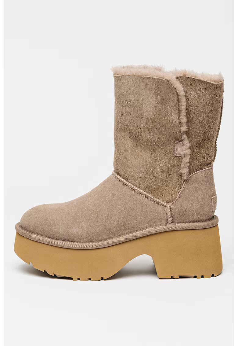 UGG Ghete demi-wedge din piele intoarsa fara inchidere Esmee - Bej