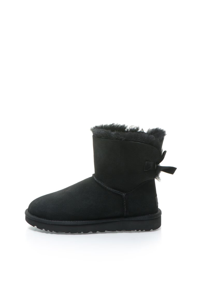 UGG Ghete slip-on de piele intoarsa Mini Bailey - Negru