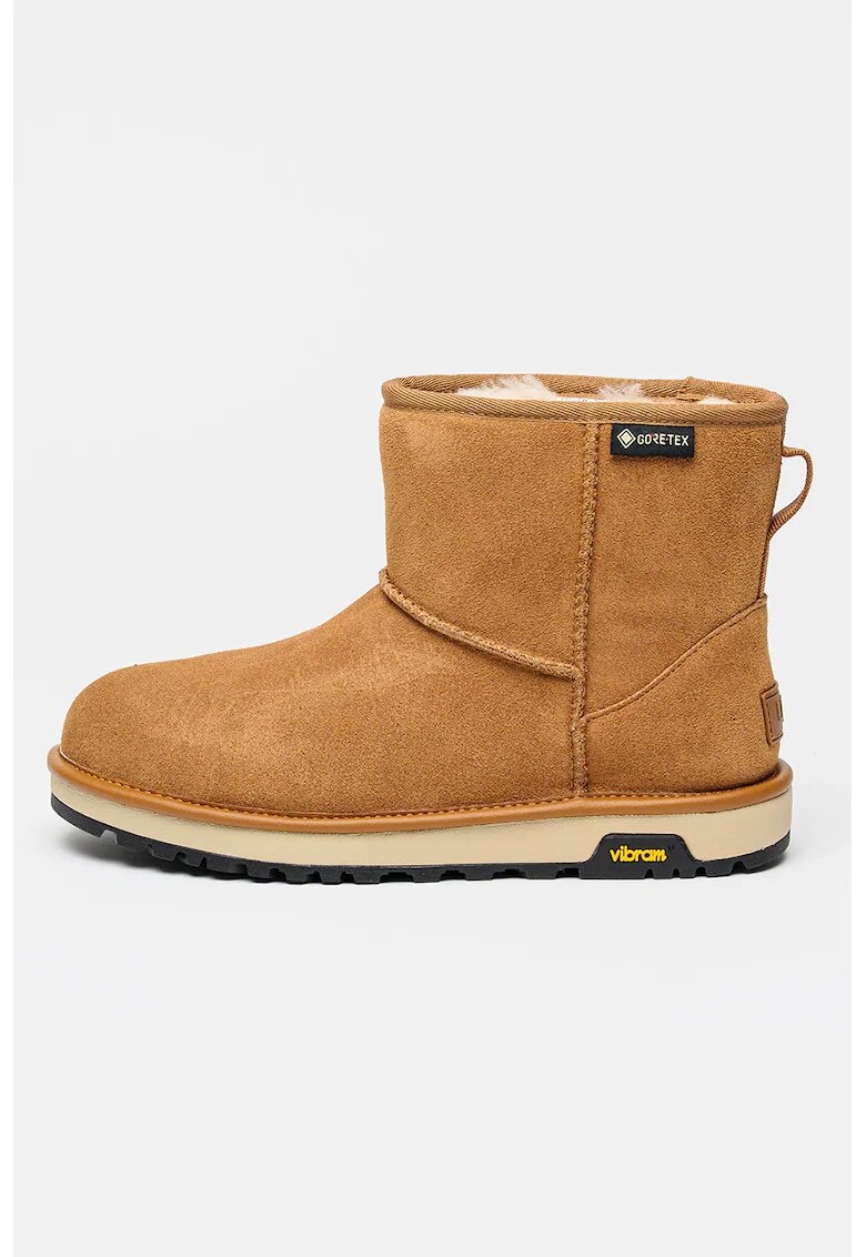 UGG Ghete slip-on de piele intoarsa Mini GTX - Maro scortisoara