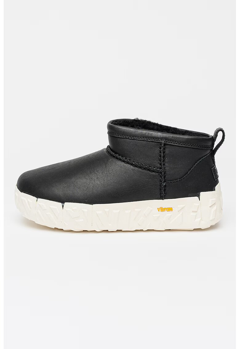 UGG Ghete slip-on de piele Ultra Mini Wrap - Negru