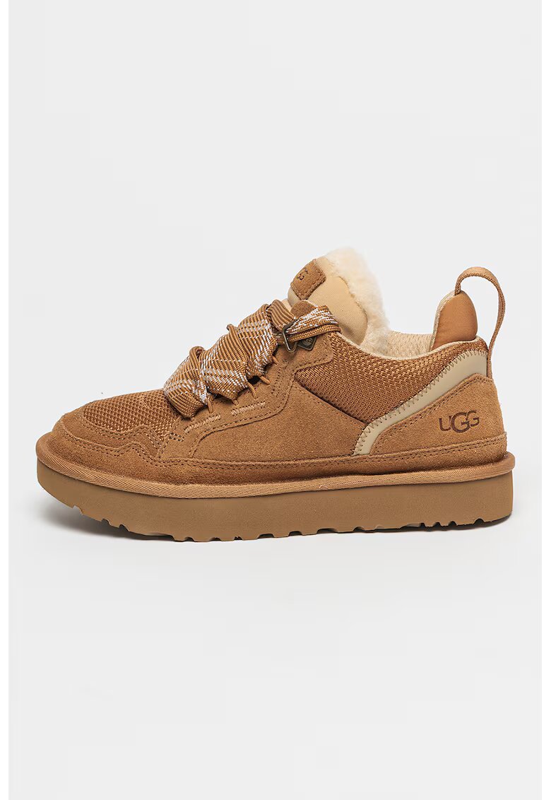 UGG Pantofi sport Lowmel cu insertii de piele intoarsa - Maro