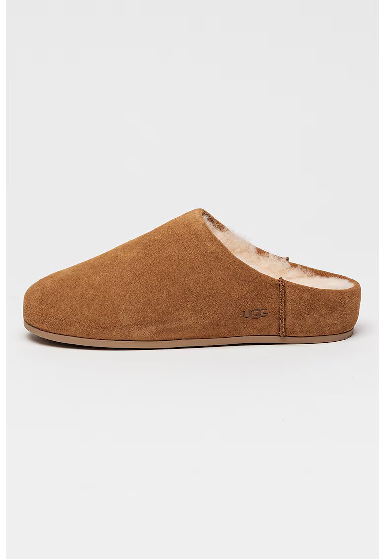 UGG Papuci slip-on din piele intoarsa Elea - Maro camel