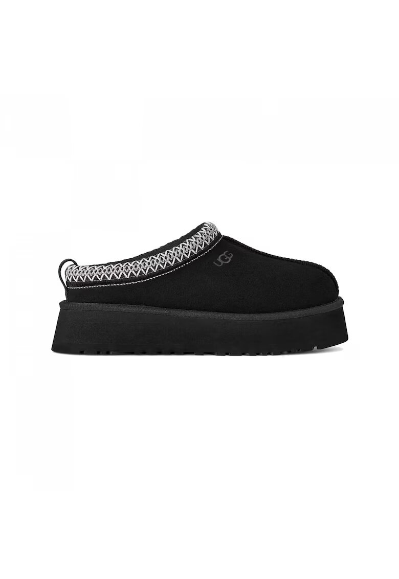 UGG Saboti din piele intoarsa cu model uni Tazz - Negru
