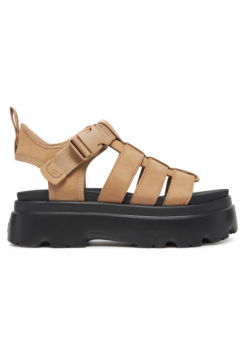 UGG Sandale dama Sand W Cora - piele naturala - negru/bej