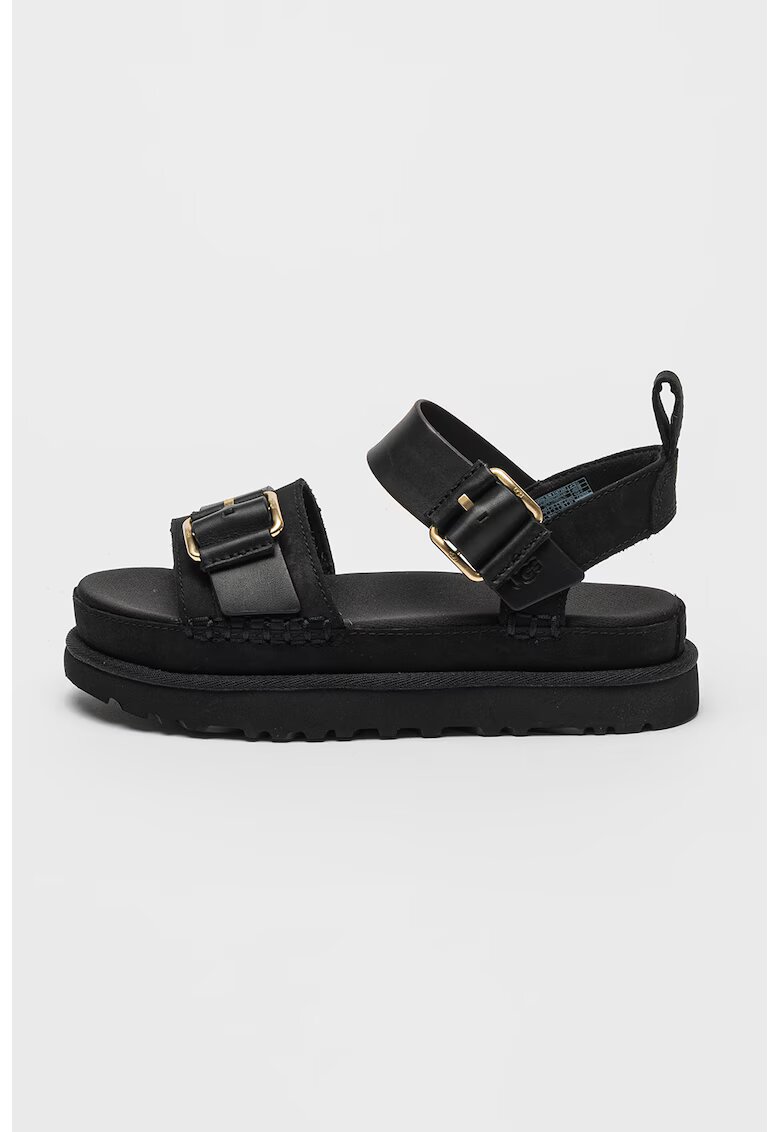 UGG Sandale din piele cu talpa flatform Goldenstar Vila - Negru
