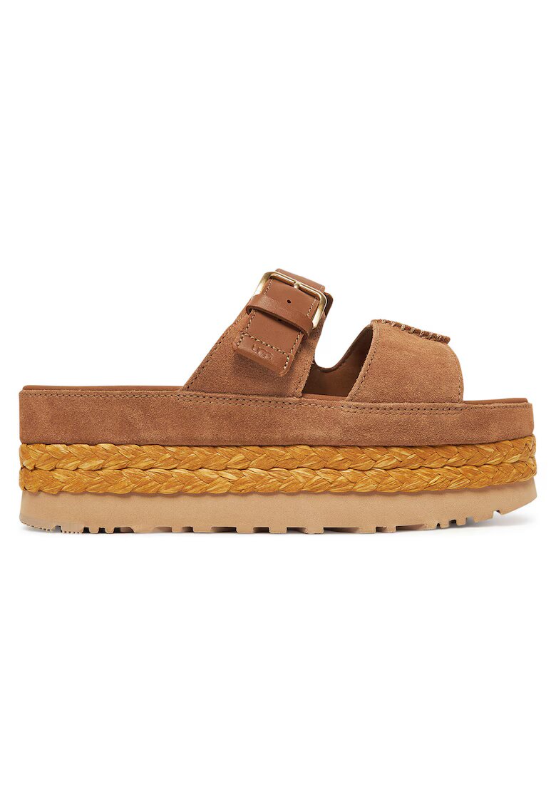 UGG Slapi dama - model Chestnut W Aubrey Slide - piele naturala - maro -