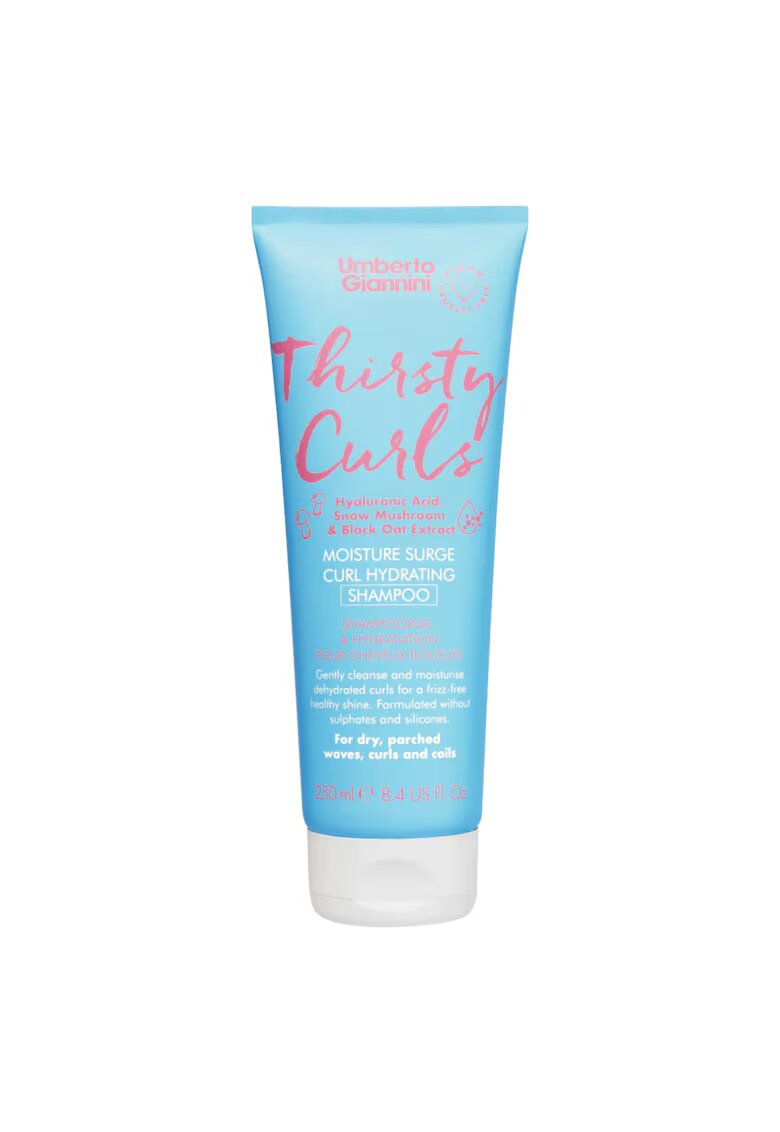 Umberto Giannini Sampon hidratant pentru parul cret uscat - cu acid hialuronic - Thirsty Curls - 250 ml