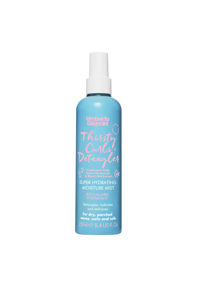 Umberto Giannini Spray pentru hidratare profunda si definirea buclelor - Thirsty Curls Detangler - 250 ml