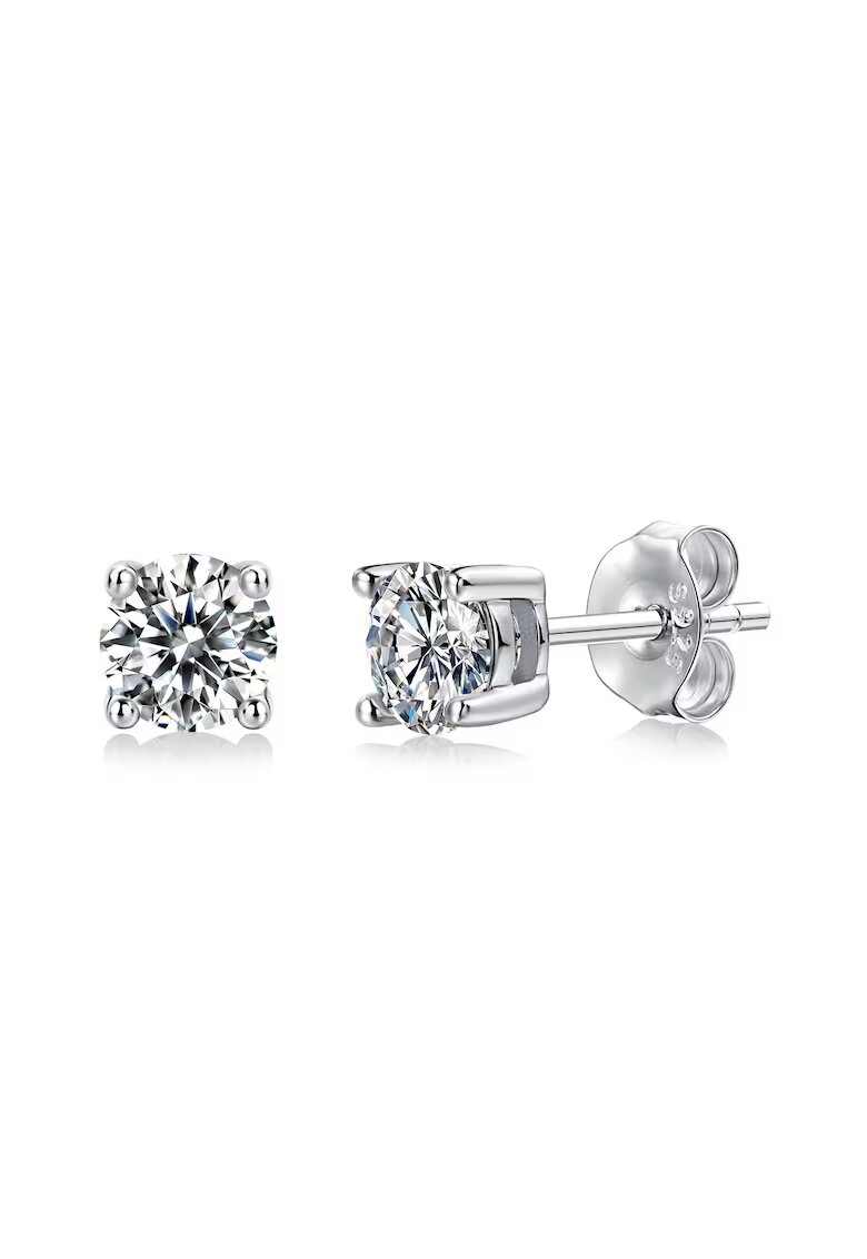 UNA VIDA Cercei Stud Diamant Moissanite 0.5ct - Argint 925