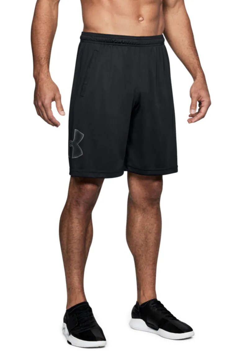 Under Armour Bermude cu imprimeu logo pentru antrenament Tech™ - Negru