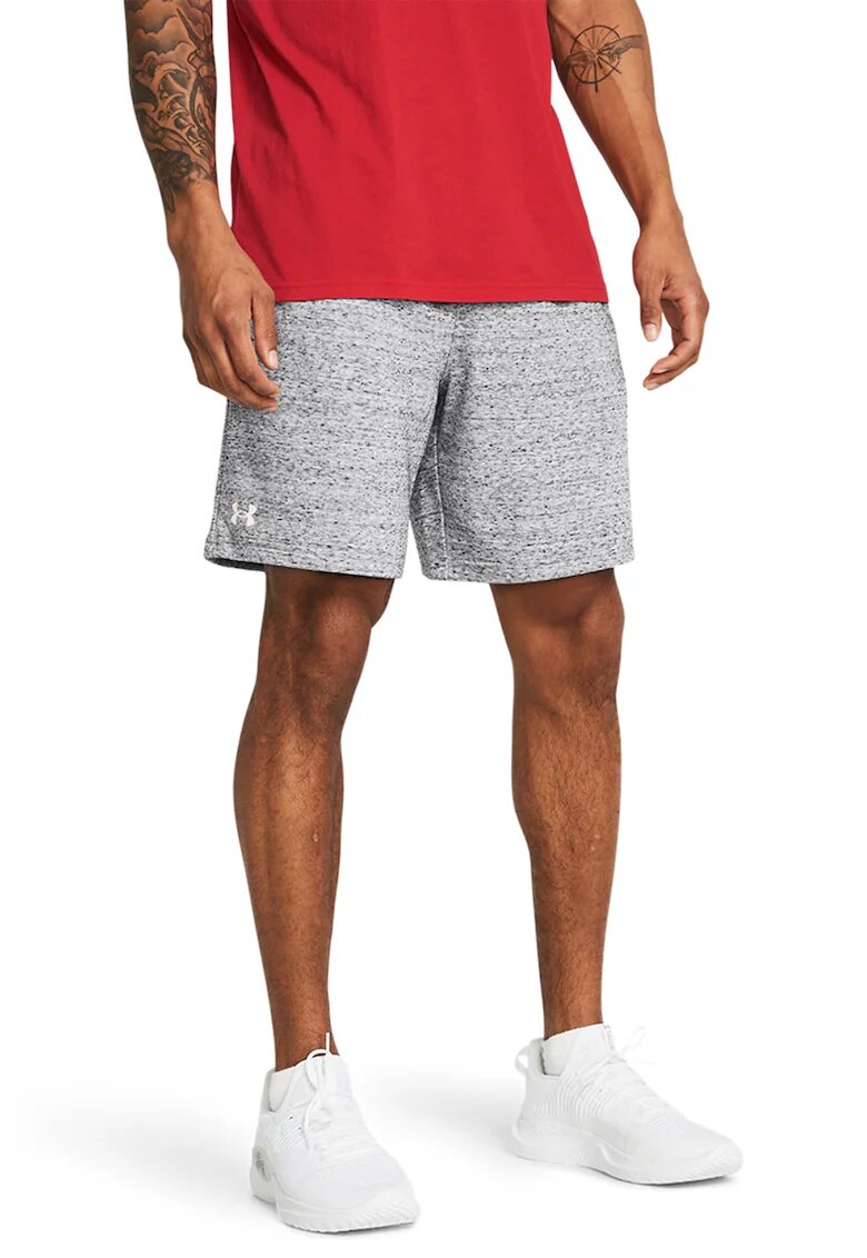 Under Armour Bermude din material terry pentru antrenament Rival - Gri melange