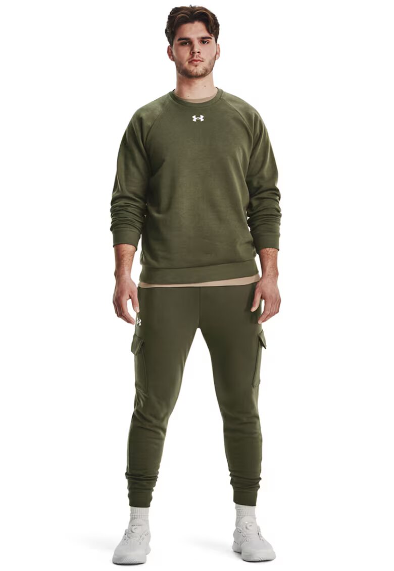 Under Armour Bluza cu decolteu la baza gatului si maneci raglan pentru fitness Rival - Kaki