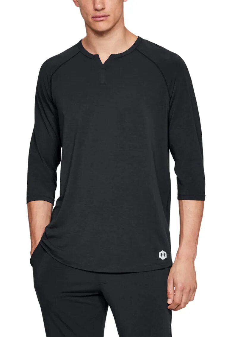 Under Armour Bluza de pijama din amestec de modal Athlete Recovery - Negru/Argintiu