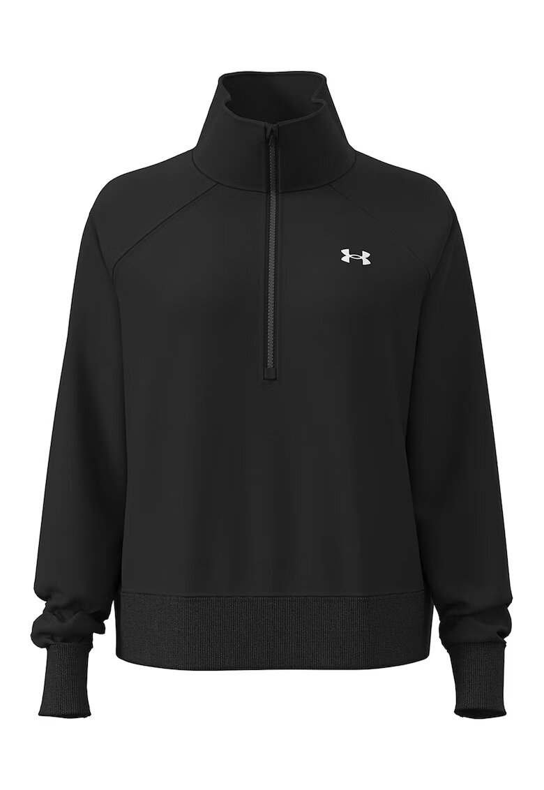 Under Armour Bluza de trening cu fermoar scurt si maneci raglan - Negru stins