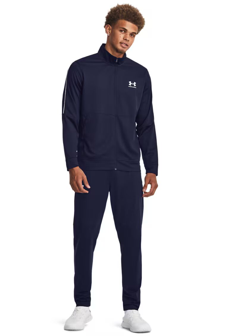 Under Armour Bluza de trening din material pique si fermoar - pentru fitness