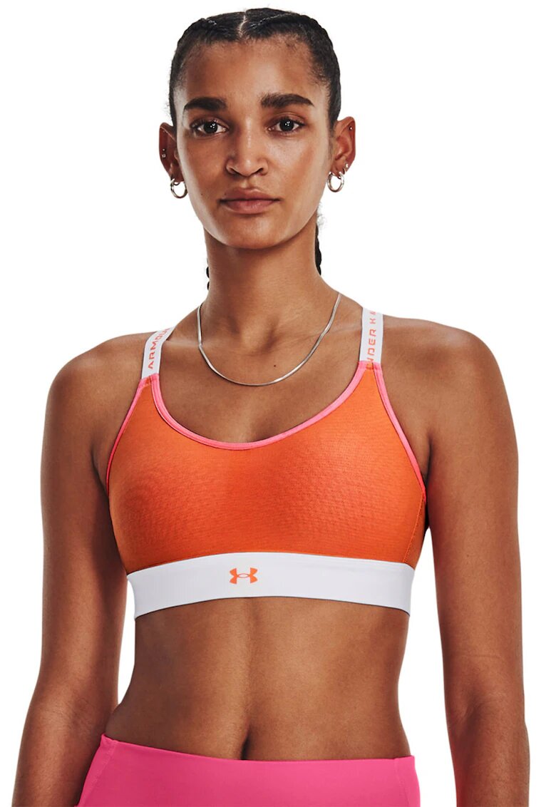 Under Armour Bustiera cu bretele incrucisate pentru antrenament - Portocaliu mandarina