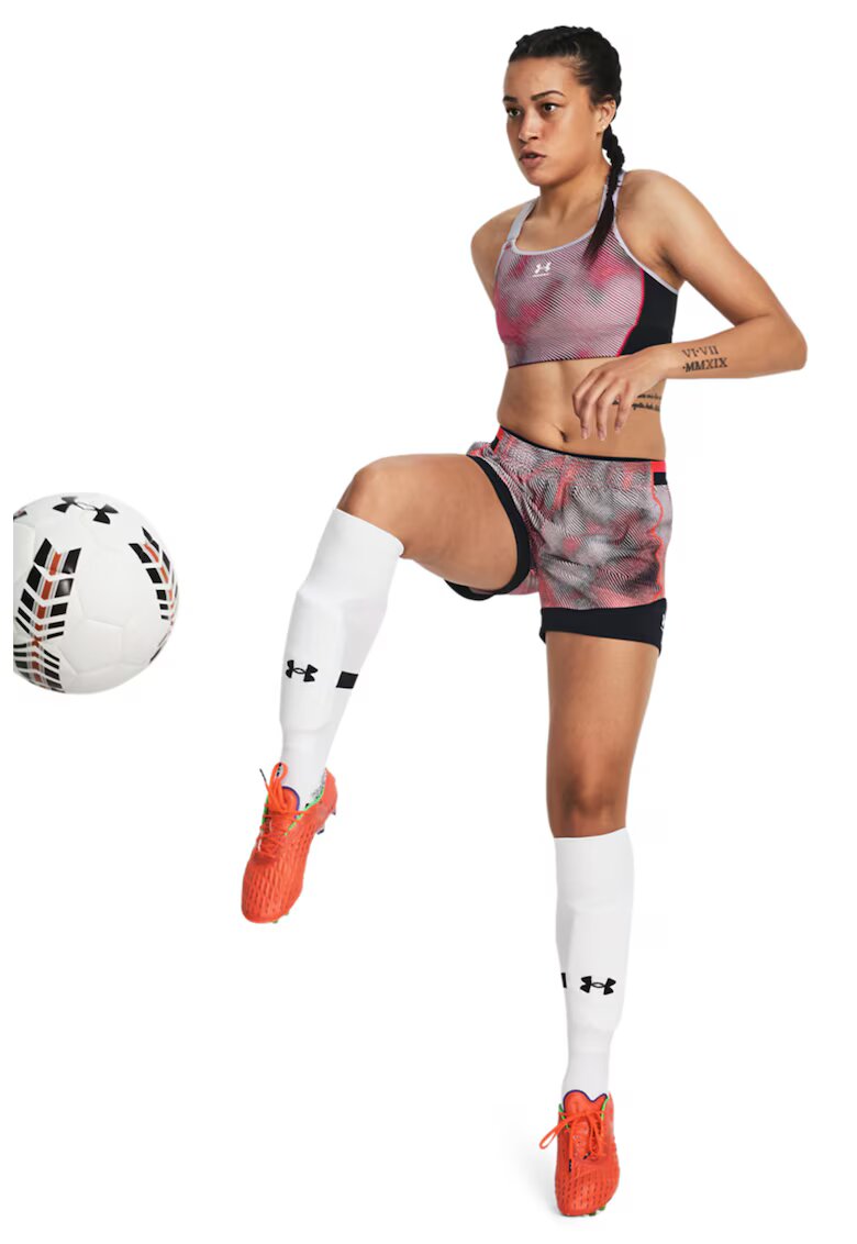 Under Armour Bustiera cu spate decupat - pentru antrenament - Alb/Negru