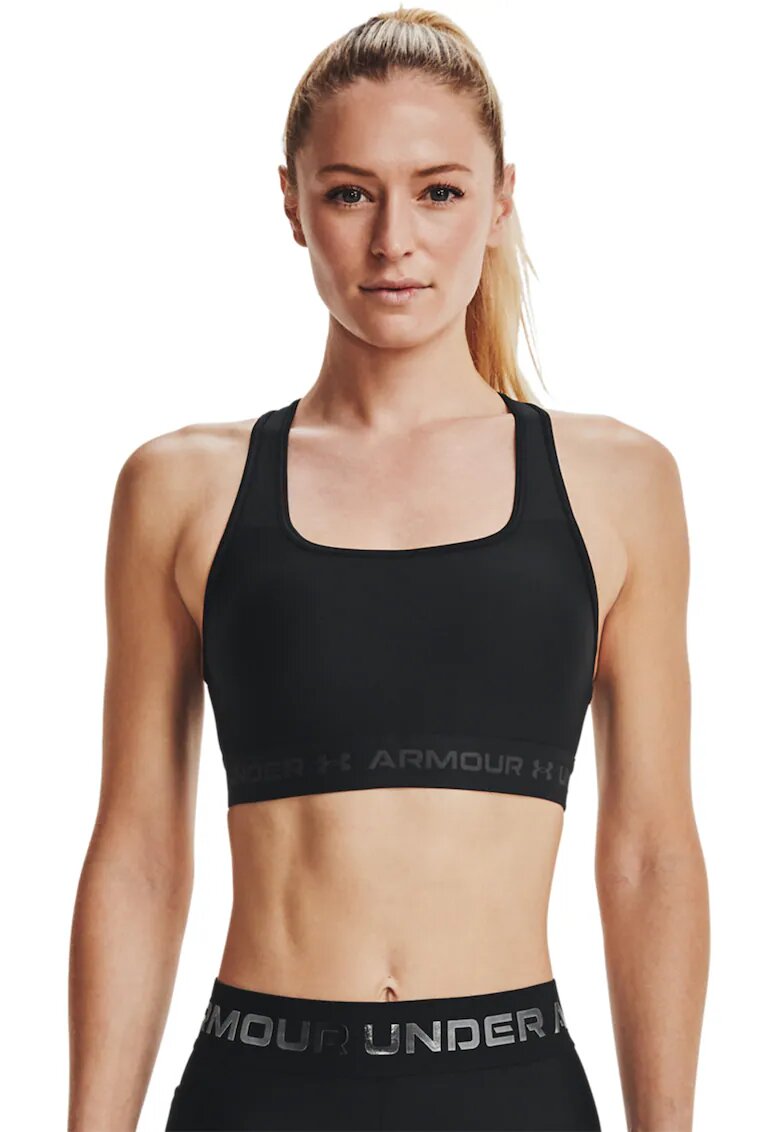Under Armour Bustiera cu sustinere medie pentru fitness - Negru