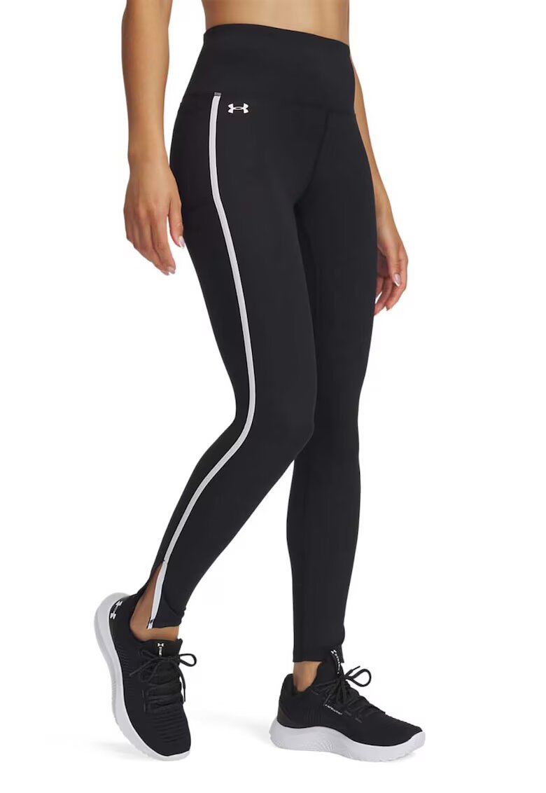 Under Armour Colanti cu talie inalta pentru antrenament Motion Piped - Alb/Negru