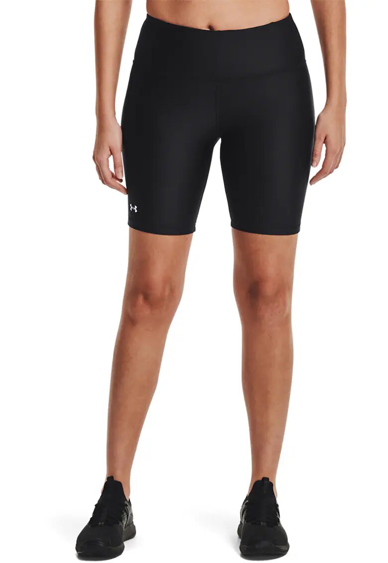 Under Armour Colanti scurti cu detaliu logo pentru fitness - Alb/Negru
