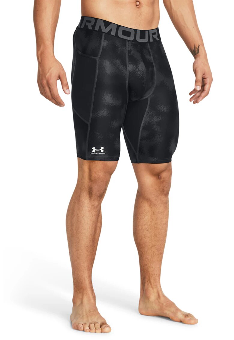 Under Armour Colanti scurti cu model pentru antrenament - Negru/Gri inchis