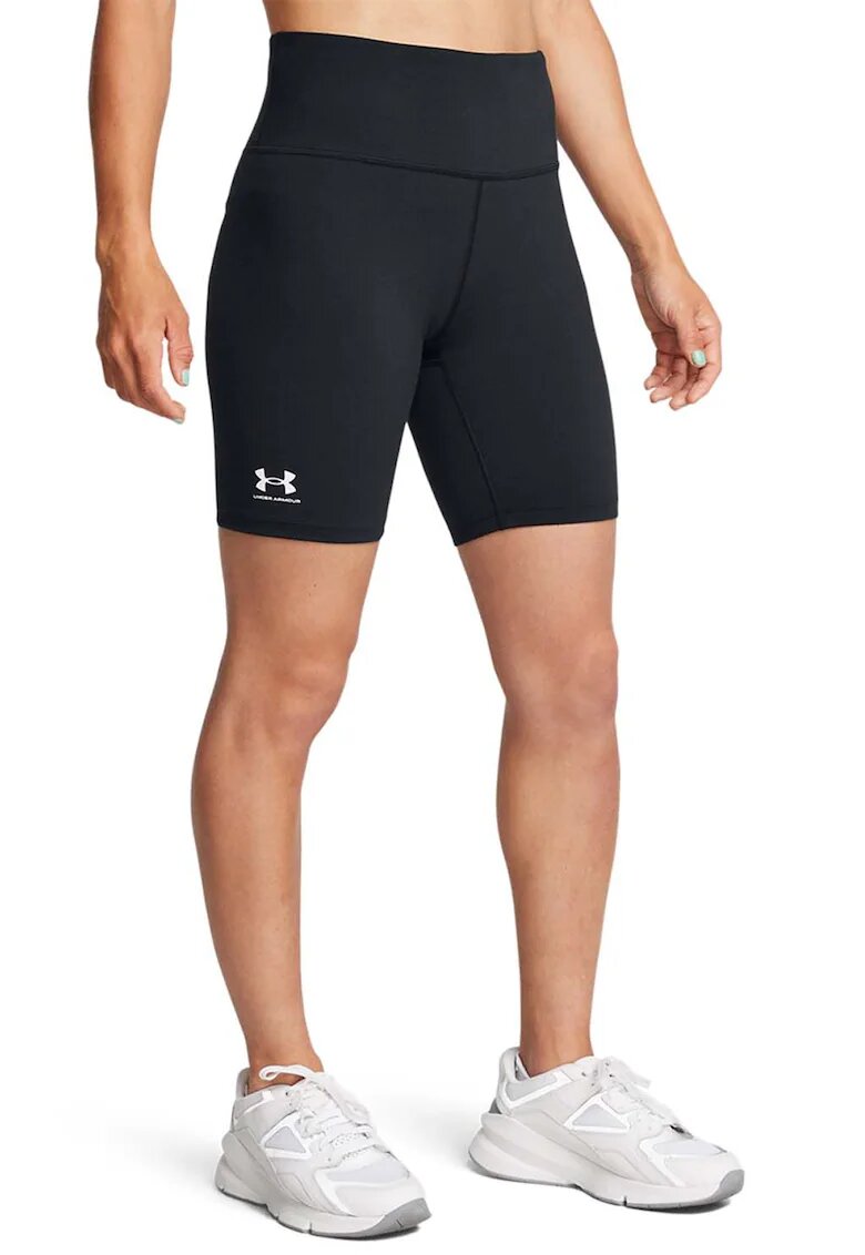 Under Armour Colanti scurti cu talie inalta pentru fitness Rival - Negru