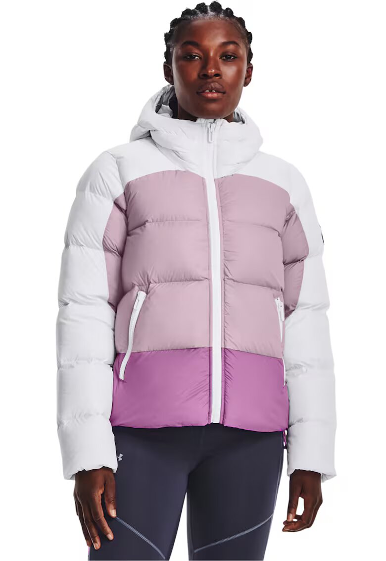 Under Armour Geaca cu gluga si vatelina - pentru fitness - Alb/Lila pal