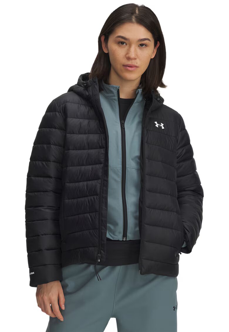 Under Armour Geava matlasata cu gluga pentru antrenament - Alb/Negru