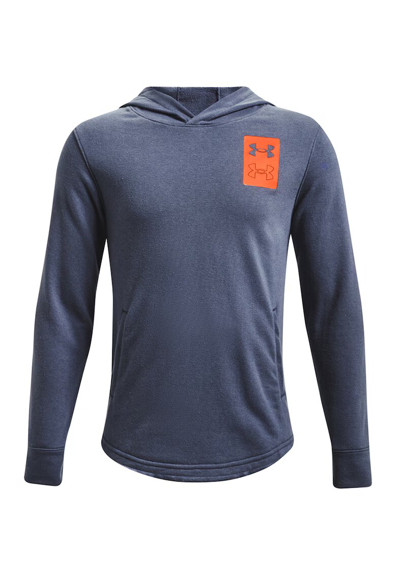 Under Armour Hanorac cu detaliu logo pentru antrenament Rival Terry - Portocaliu/Bleumarin