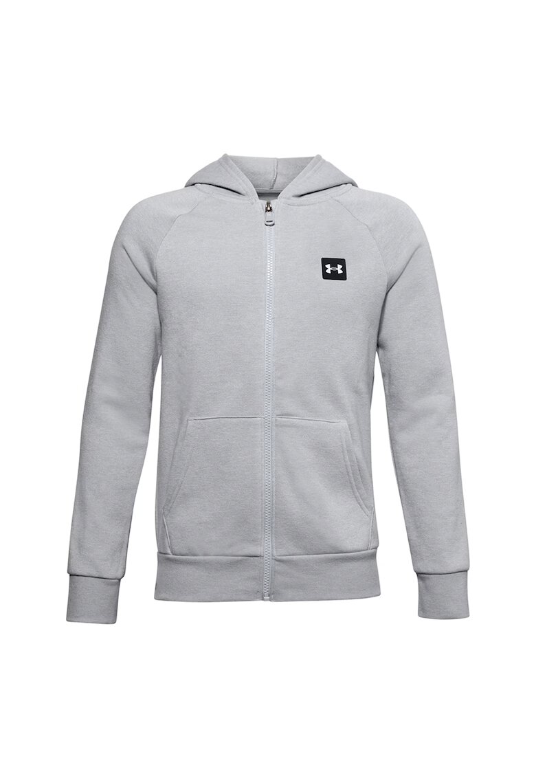 Under Armour Hanorac cu fermoar si maneci raglan pentru fitness Rival - Gri deschis melange