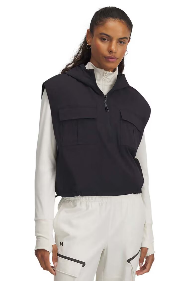 Under Armour Hanorac cu maneci scurte Unstoppable Utility - Negru